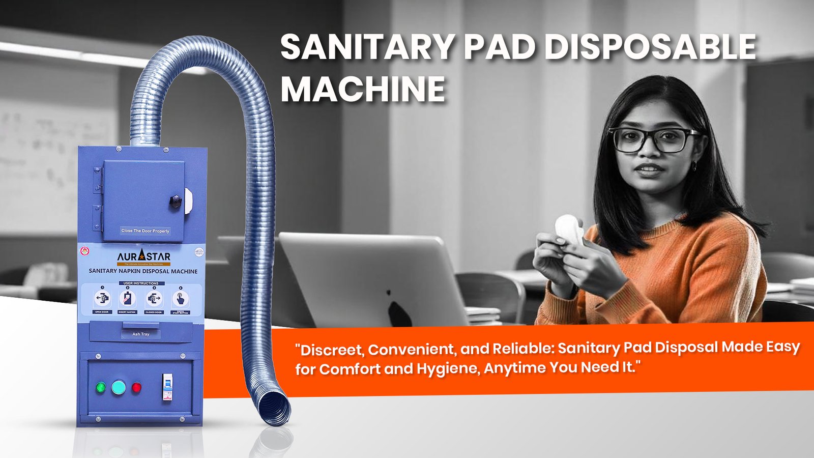 Sanitary napkin Disposible Vending Machine Banner