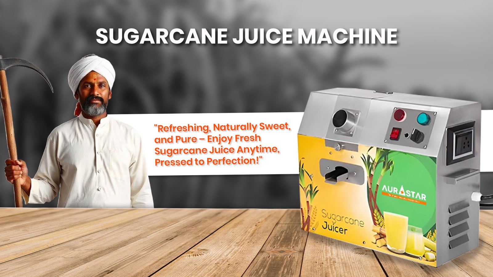 Sugarcane Vending Machine Banner